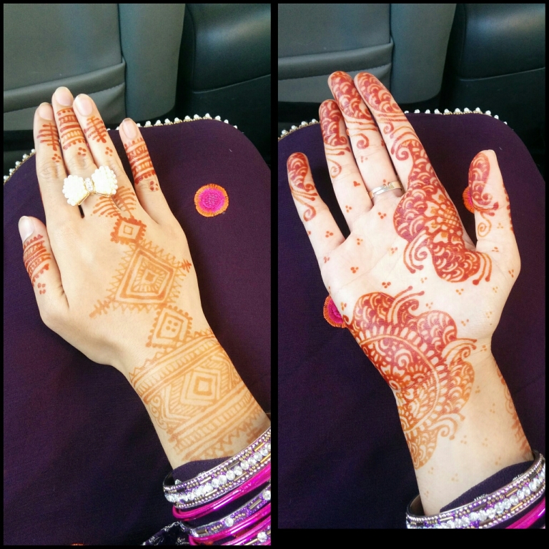 Eid Mehndi! It got much darker later in the day. I tried out a Moroccan design this year! 